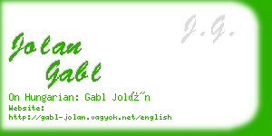 jolan gabl business card